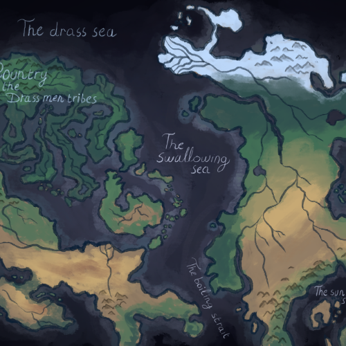 fantasy map drawn by Tom Claus